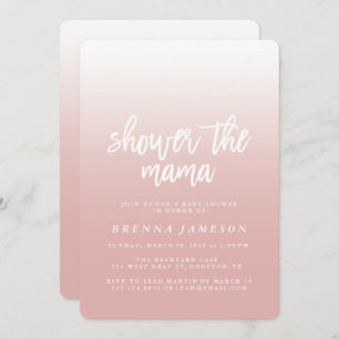 Elegant Pink Ombre Baby Shower Invitation