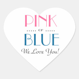 Elegant Pink or Blue Gender Reveal Sticker