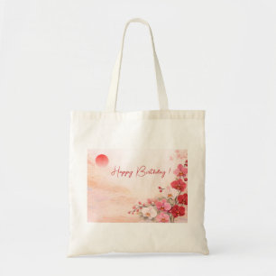 Elegant Pink Orchid Birthday Tote Bag