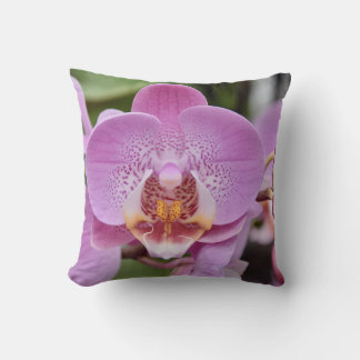 Elegant Pink Orchid Floral Nature Close-up Throw P Cushion