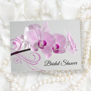 Elegant Pink Orchids Bridal Shower Invitation