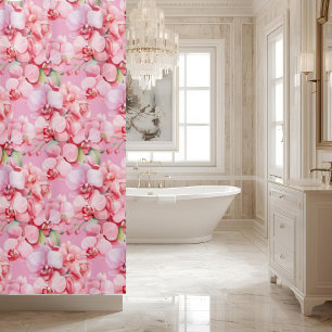 Elegant Pink Orchids Shower Curtain
