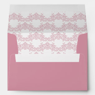 Elegant Pink Ornate Wedding Envelope