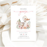 Elegant Pink Our Little Goose Kids Birthday Party Invitation<br><div class="desc">Elegant Pink Our Little Goose Kids Birthday Party Invitation</div>