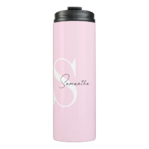Elegant Pink Pastel Personalized Thermal Tumbler