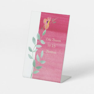 Elegant Pink Pedestal Sign