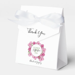 Elegant Pink Peonies Wedding Favour Box