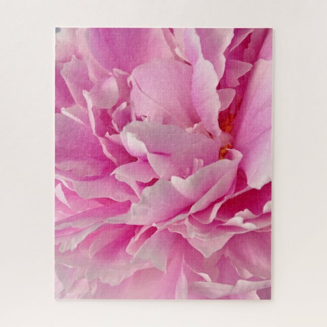 Elegant Pink Peony Photo Jigsaw Puzzle (Vertical)