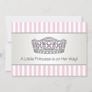 Elegant Pink Princess Baby Shower Invitation