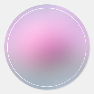 Elegant Pink Purple Blank Template Trendy Modern Classic Round Sticker