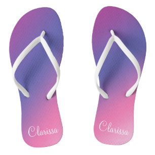 elegant pink purple blue ombre gradient colorful jandals
