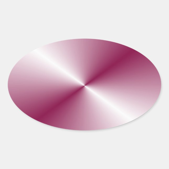 Elegant Pink Purple Colour Custom Blank Template Oval Sticker (Front)