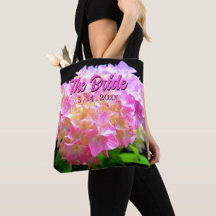 Elegant Pink purple orange hydrangeas the Bride Tote Bag