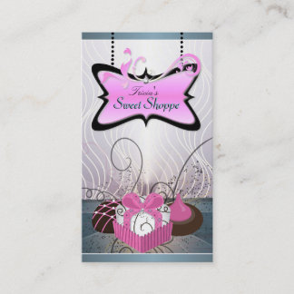 Elegant Pink & Purple Swirl CookieBusiness Card