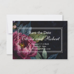 Elegant pink purple watercolor floral Wedding Save The Date