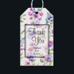 Elegant pink purple watercolor wildflowers  gift tags<br><div class="desc">Elegant pink purple watercolor wildflowers greenery - Perfect for spring, summer, or fall events. Beautiful pink wildflower watercolor artwork for country, boho, garden, and floral theme occasions. To get started changing names and event details, click on "Personalise this template" and edit the wording in the template boxes. To access the...</div>