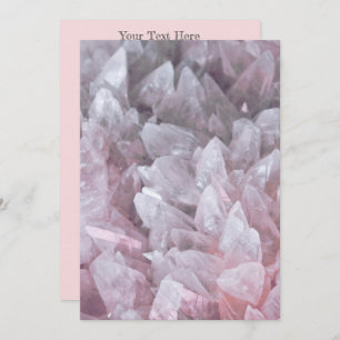 Elegant Pink Quartz Gem Mind Body Spirit Energy Invitation