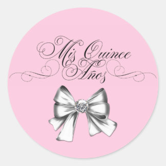 Elegant Pink Quinceanera Stickers