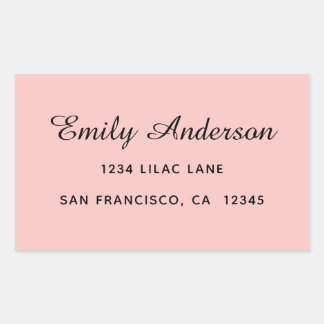 Elegant Pink Rectangular Sticker