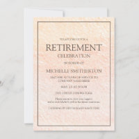 Elegant Pink Retirement Party