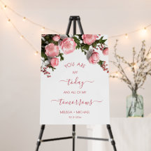 Elegant Pink Romantic 3D Roses Wedding