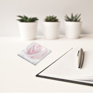 Elegant Pink Rose Bloom Floral Post-it Notes