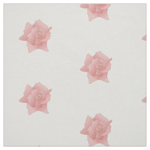 Elegant Pink Rose Floral Pattern Fabric