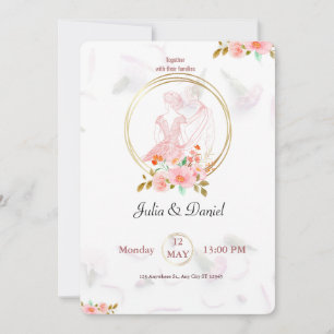 Elegant Pink Rose Floral Watercolor Painting