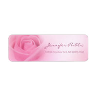 Elegant Pink Rose Handwritten Script Template
