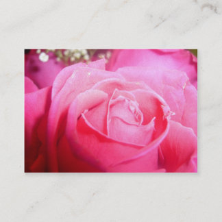 Elegant Pink Rose Wedding Planner Business Card