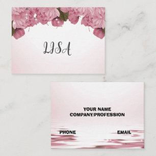 ELEGANT PINK ROSES BUSINESS CARDS