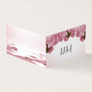 ELEGANT PINK ROSES BUSINESS CARDS