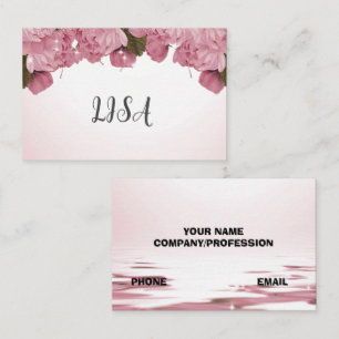 ELEGANT PINK ROSES BUSINESS CARDS