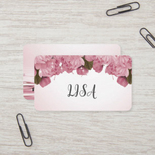 ELEGANT PINK ROSES BUSINESS CARDS