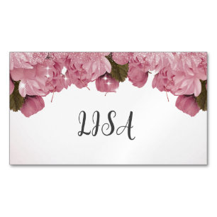 ELEGANT PINK ROSES BUSINESS CARDS