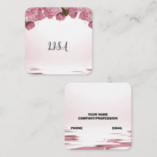ELEGANT PINK ROSES BUSINESS CARDS