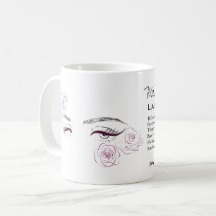 Elegant Pink Roses Floral Watercolor Beauty Salon Coffee Mug