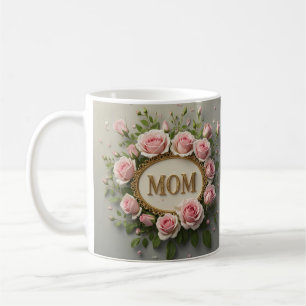 Elegant Pink Roses For Mum on Mother's Day Coffee Mug