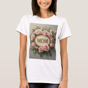 Elegant Pink Roses For Mum on Mother's Day  T-Shirt