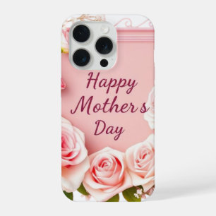Elegant Pink Roses Happy Mother’s Day iPhone 15 Pr Pro Case