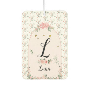Elegant Pink Roses with Butterflies Air Freshener