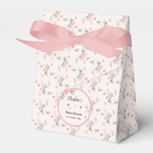 Elegant Pink Roses with Butterflies Baby Shower Favour Box