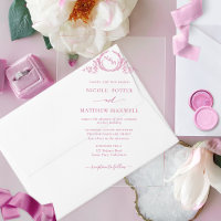 Elegant Pink Royal Crown Wreath Monogram