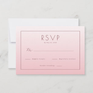 Elegant Pink RSVP Card