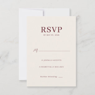 Elegant Pink RSVP Card