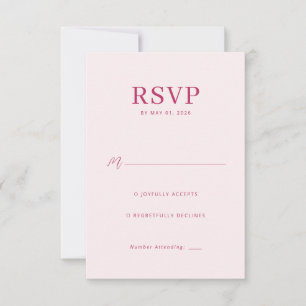 Elegant Pink RSVP Card