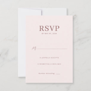 Elegant Pink RSVP Card