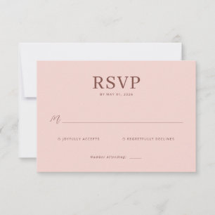 Elegant Pink RSVP Card