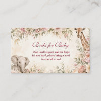 Elegant Pink Safari Girl Books for Baby