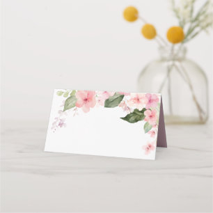 Elegant Pink Sakura Flowers Wedding Place Card